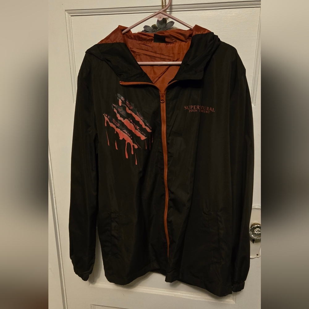 Black and Red Supernatural Windbreaker
